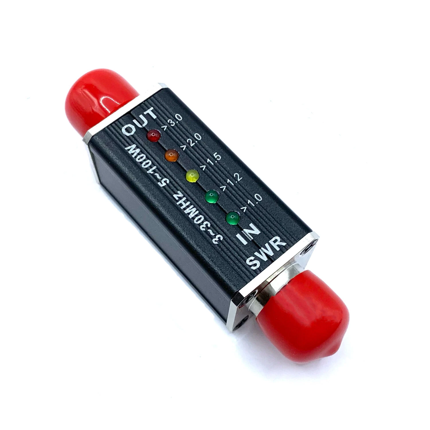 3-30MHz Frequency Max 100W Shortwave Standing Waves Indicator RF-tapped Powered M Female Port Standing Wave Meter — view 2