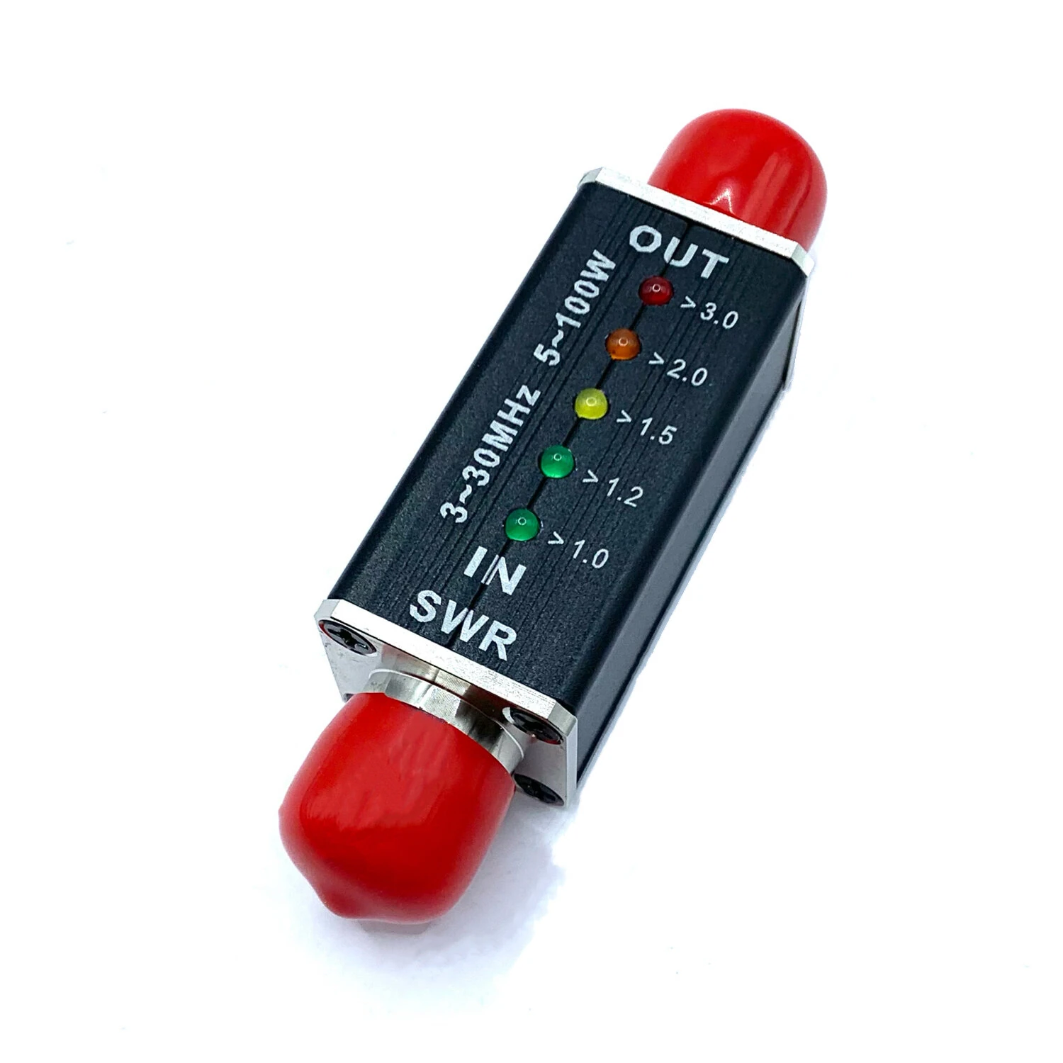 3-30MHz Frequency Max 100W Shortwave Standing Waves Indicator RF-tapped Powered M Female Port Standing Wave Meter — view 3