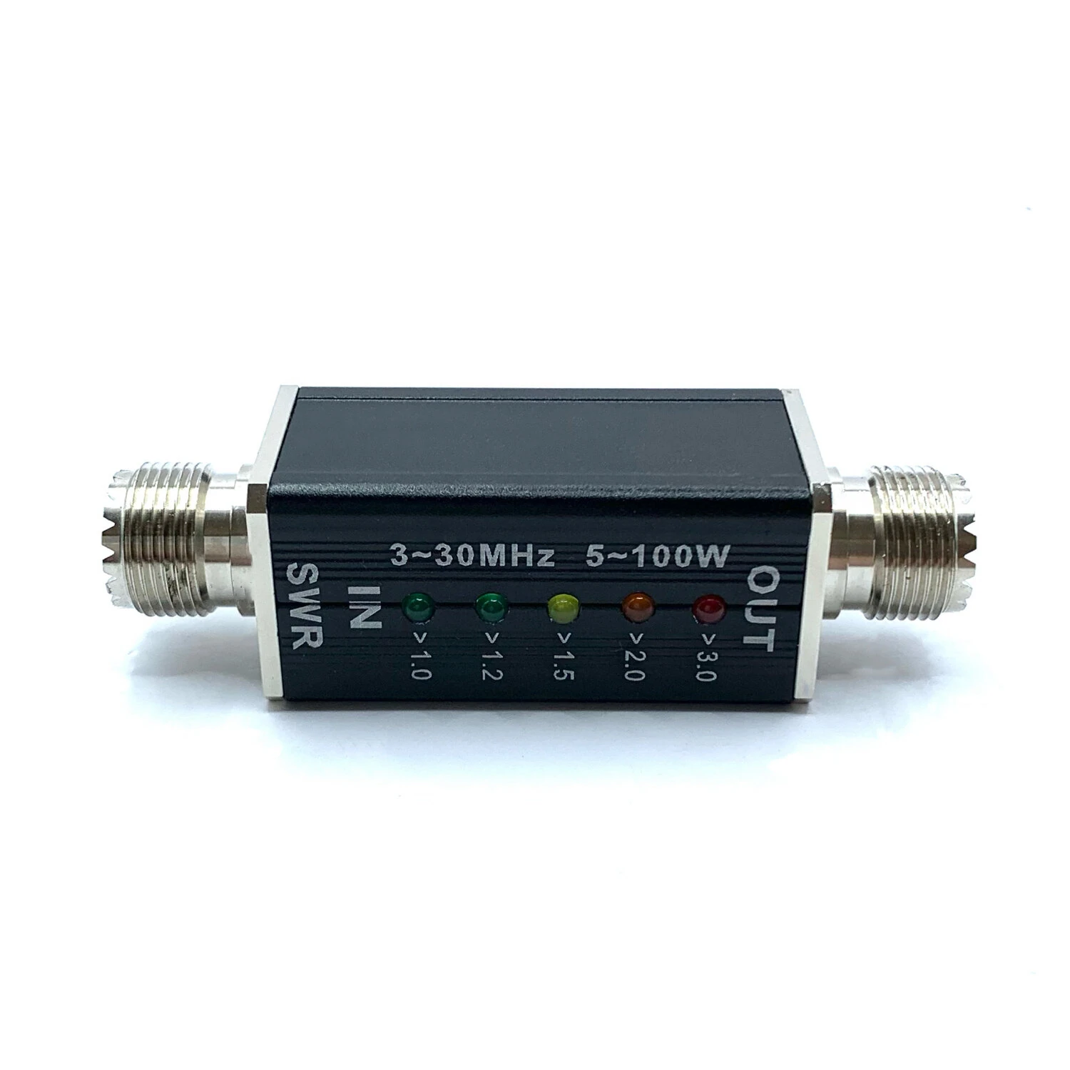 3-30MHz Frequency Max 100W Shortwave Standing Waves Indicator RF-tapped Powered M Female Port Standing Wave Meter — view 6