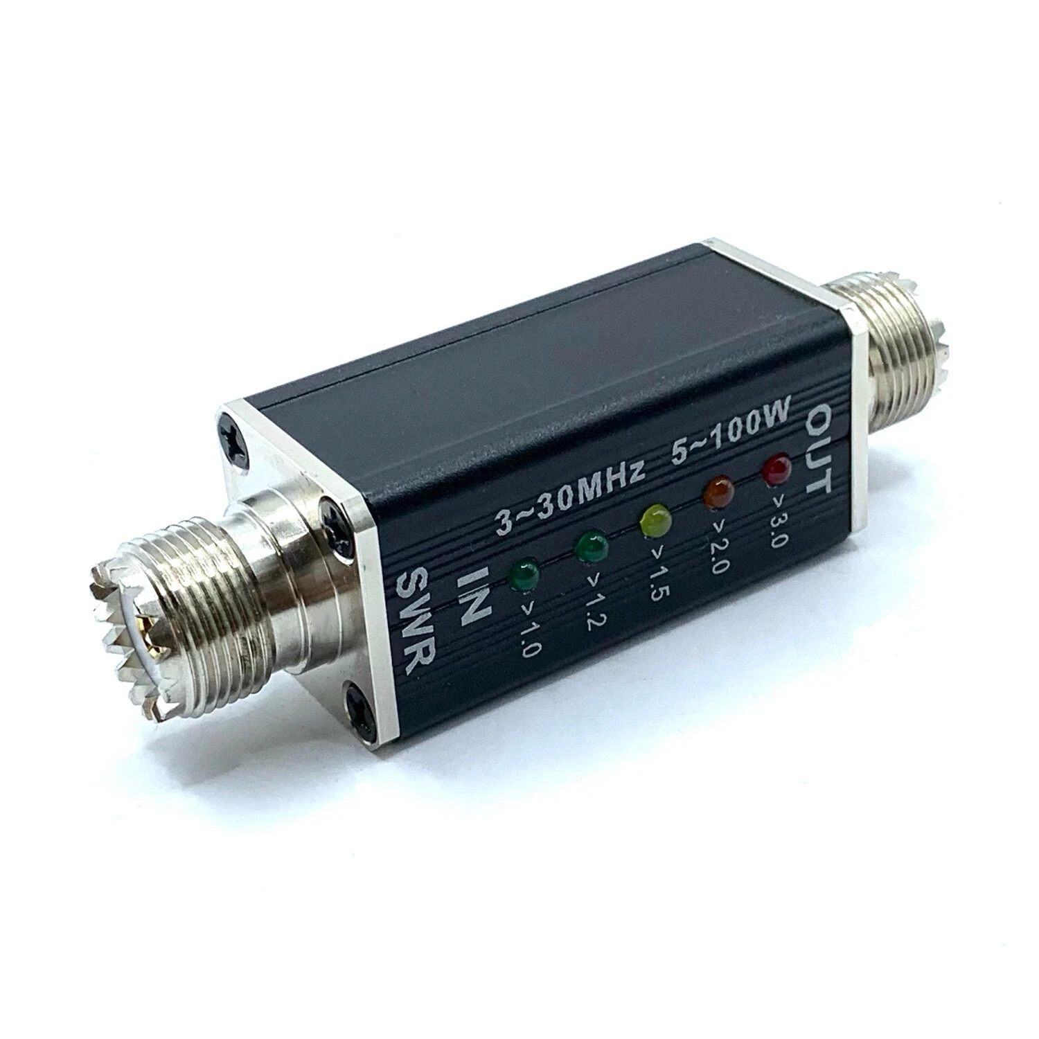 3-30MHz Frequency Max 100W Shortwave Standing Waves Indicator RF-tapped Powered M Female Port Standing Wave Meter — view 7