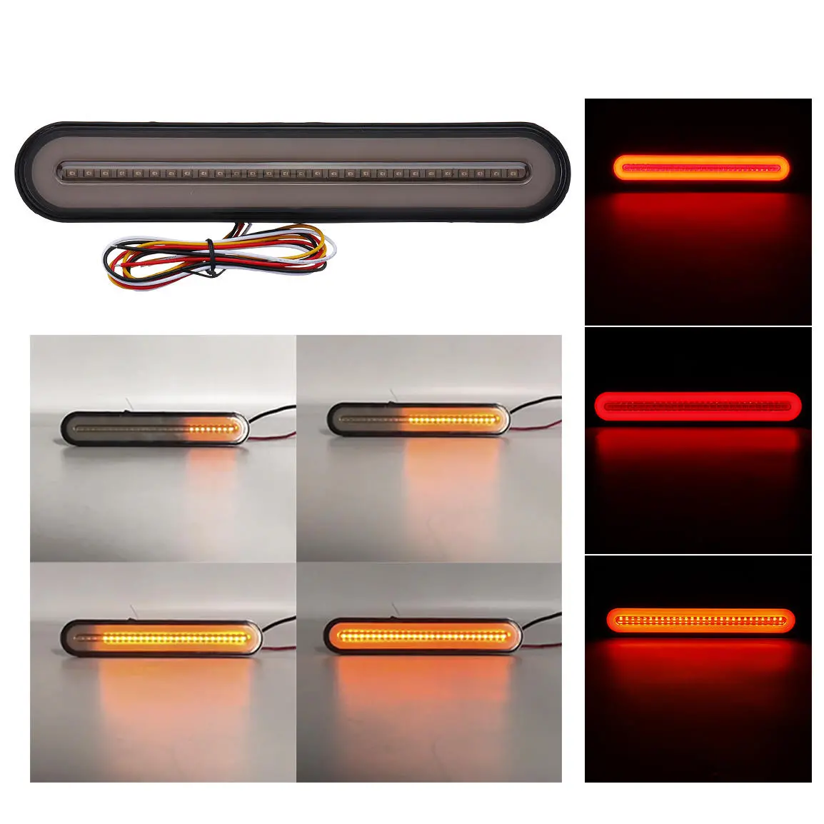 3 in 1 28 LED Flowing Reverse Stop Brake Turn Signal Rear Tail Lights Truck Trailer RV — Pricio