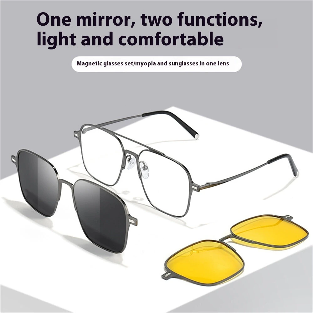 3 In 1 Magnetic Anti-blue Light Eyeglass with HD Polarized — view 5