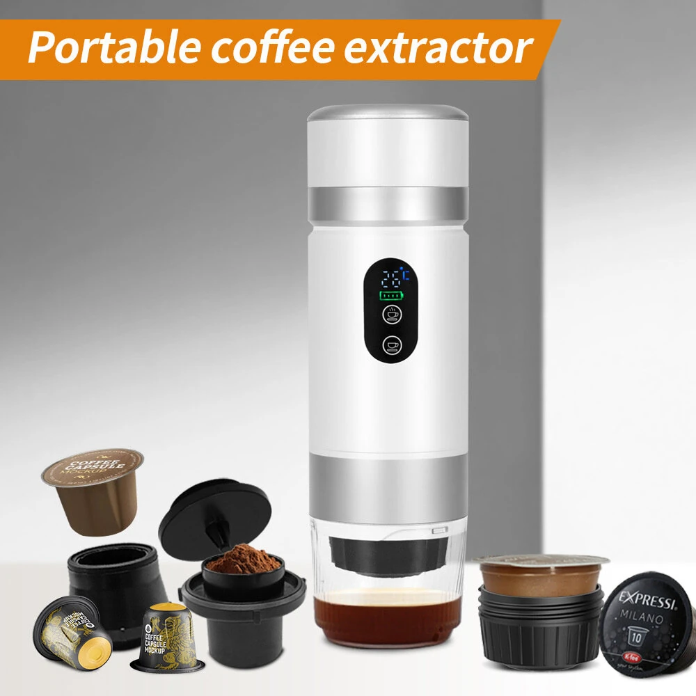 3-In-1 Portable Wireless Electric Espresso Coffee Maker Coffee Machine With Smart Digital Display Suitable For RV, Hiking, Office — view 6