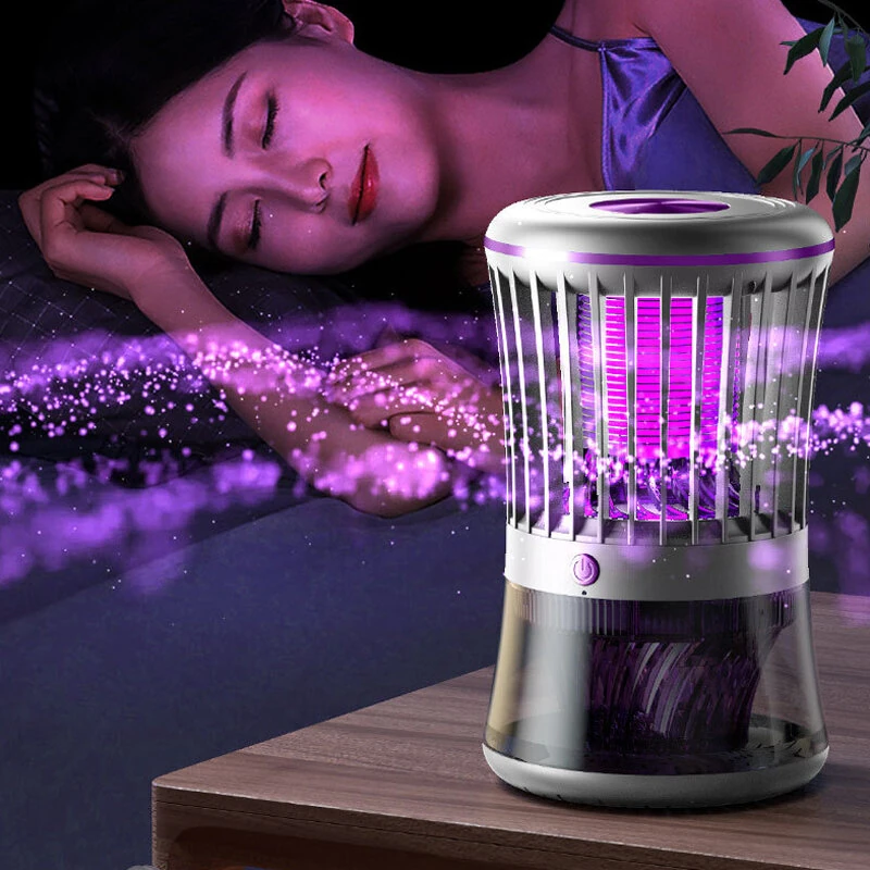 3000V Electric Shock 368UV Mosquito Traps Killer Lamp Electric Fly Trap Silent Electric Fly Catcher Gnat Traps USB Rechargeable Fly Zappers For Outdoor Home — view 6