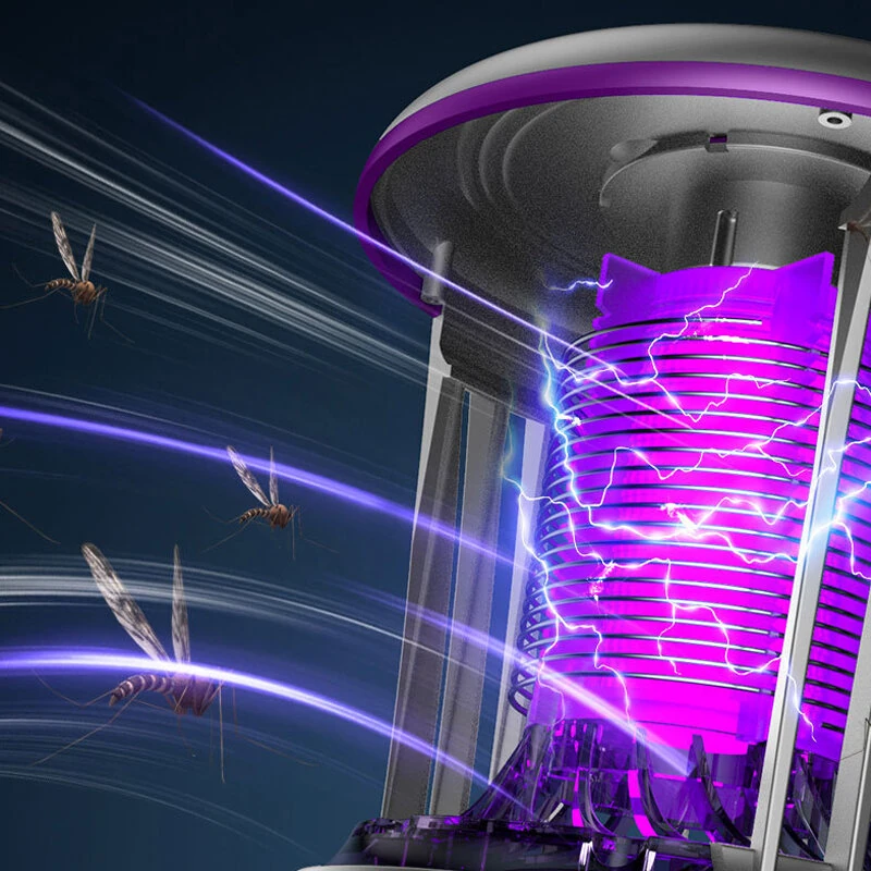 3000V Electric Shock 368UV Mosquito Traps Killer Lamp Electric Fly Trap Silent Electric Fly Catcher Gnat Traps USB Rechargeable Fly Zappers For Outdoor Home — view 7