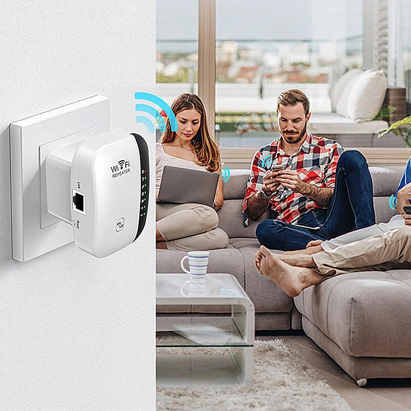 300M WiFi Repeater Wireless Signal Booster Long Range Wifi Extender Router for PC Laptop TV Box Phone — view 5