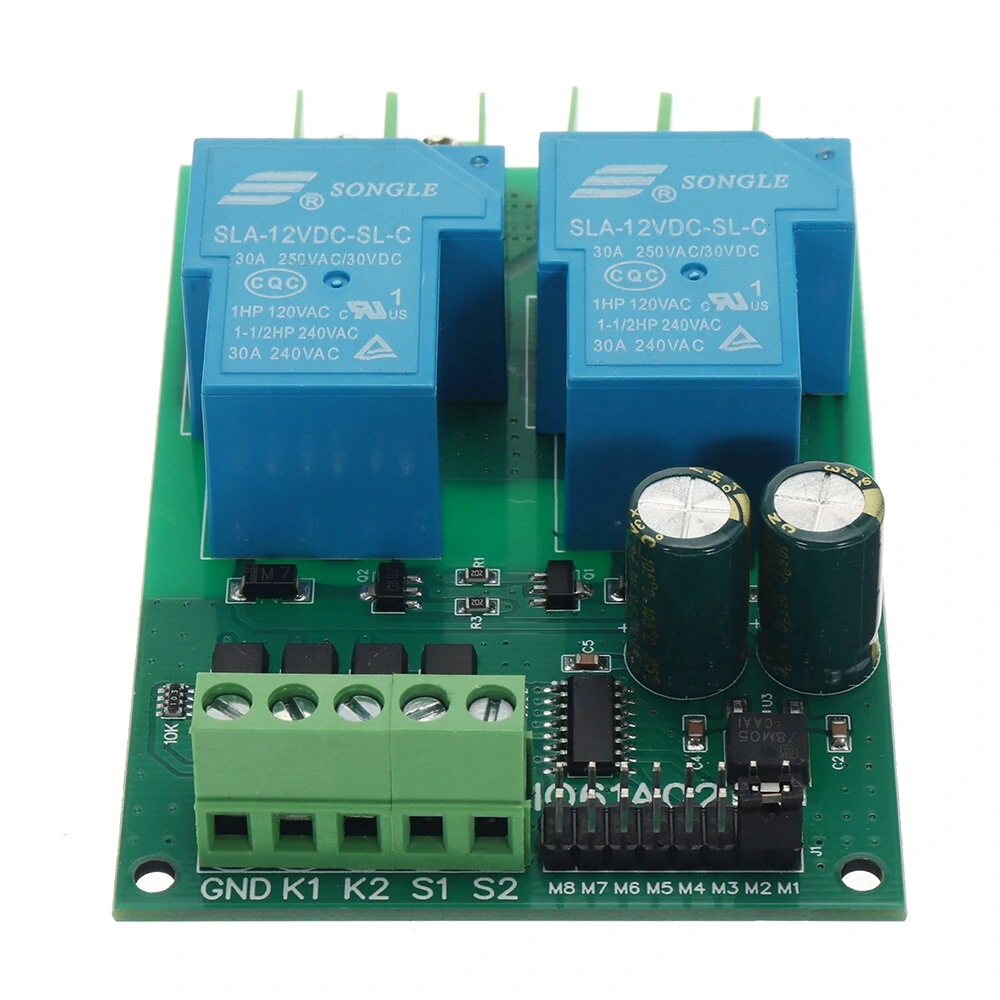 30A 12V 24V DC Motor Controller Relay Board Forward Reverse Control Limit Start Stop Switch for Garage Door Crane Elevator — view 3