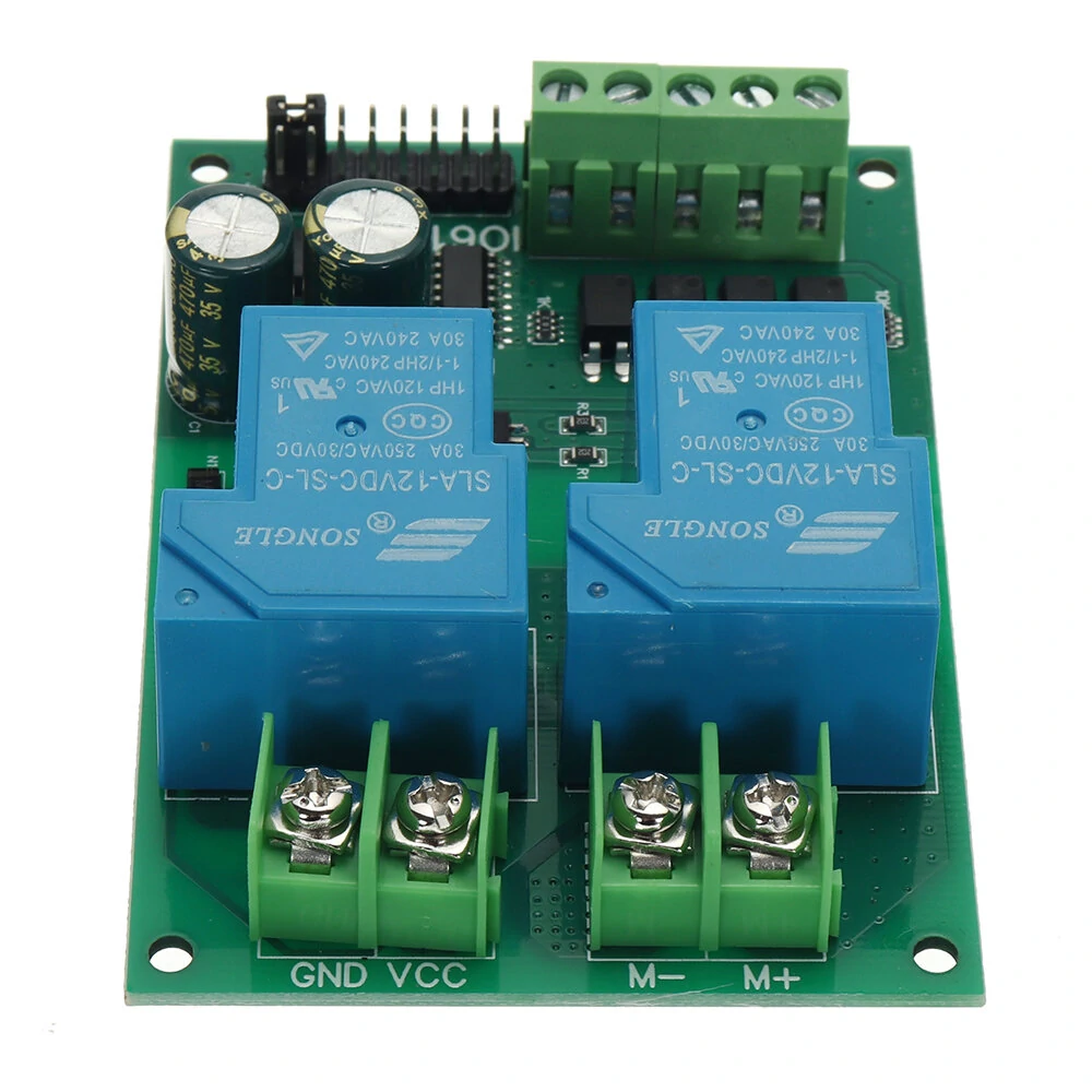 30A 12V 24V DC Motor Controller Relay Board Forward Reverse Control Limit Start Stop Switch for Garage Door Crane Elevator — view 7