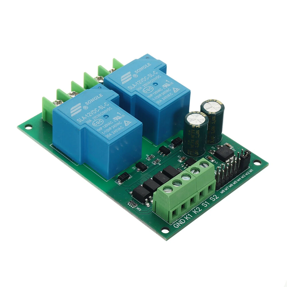 30A 12V 24V DC Motor Controller Relay Board Forward Reverse Control Limit Start Stop Switch for Garage Door Crane Elevator — view 8