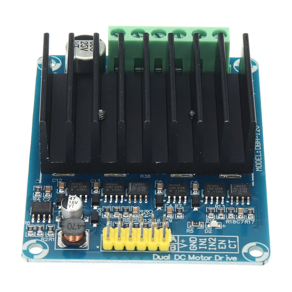30A DC 5V-12V Dual Channel H Bridge Motor Driver Module Bread Board Controller DHB-01A DC Motor Driver Board — view 2