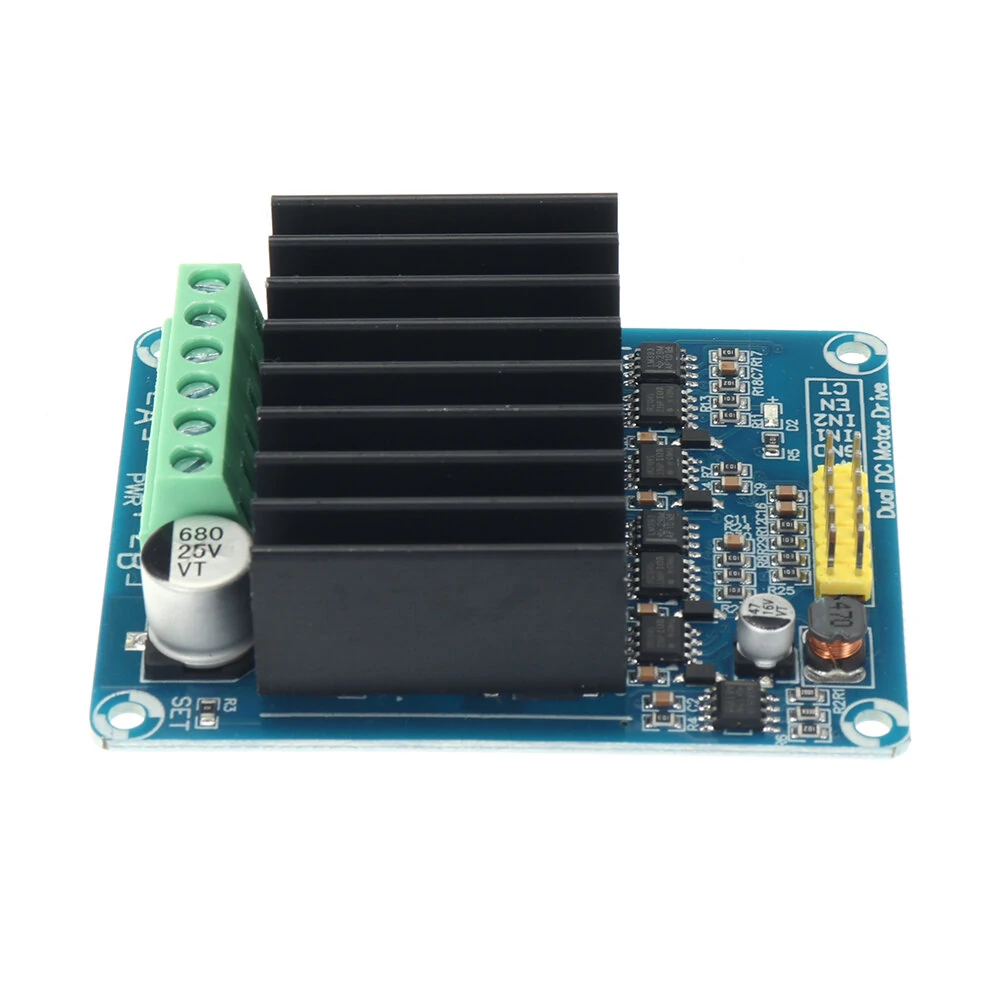 30A DC 5V-12V Dual Channel H Bridge Motor Driver Module Bread Board Controller DHB-01A DC Motor Driver Board — view 5