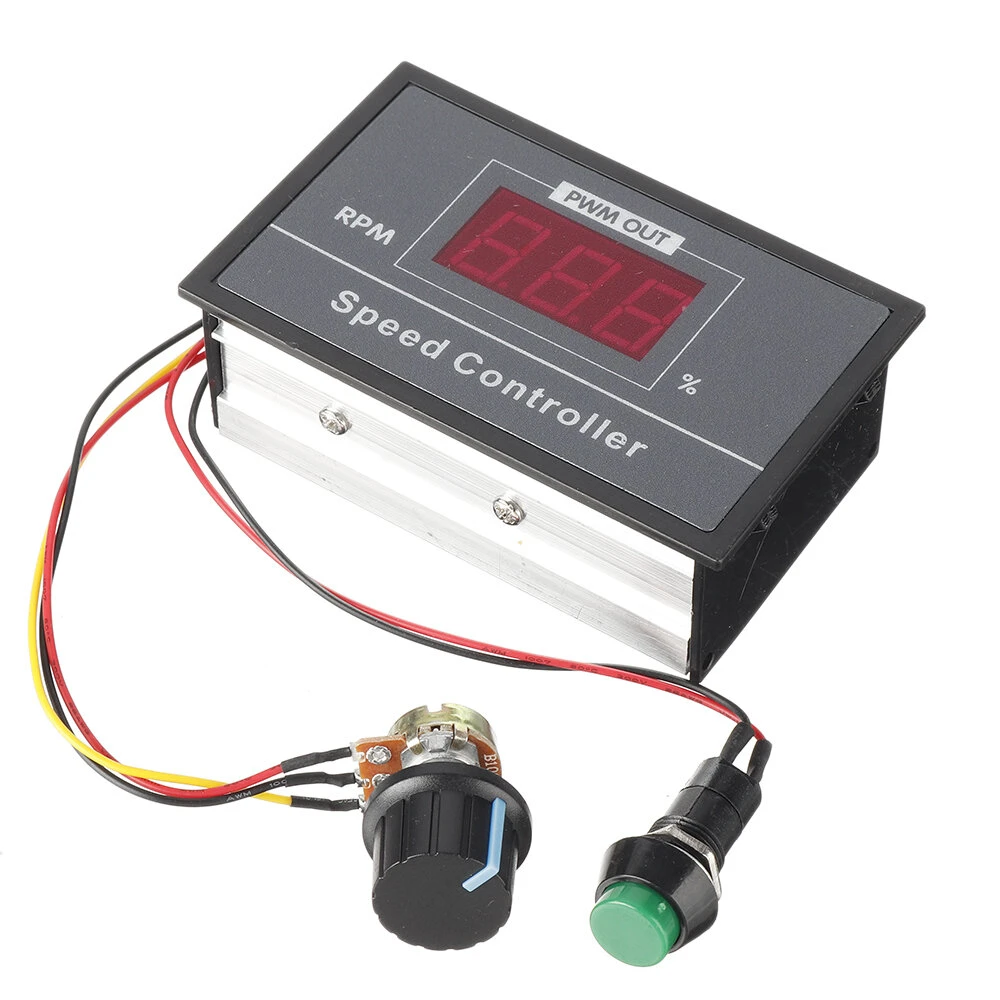 30A DC 6V 12V 24V 48V PWM Motor Speed Controller LED Digital Display Adjustable Voltage Regulator with Potentiometer Switch — view 3