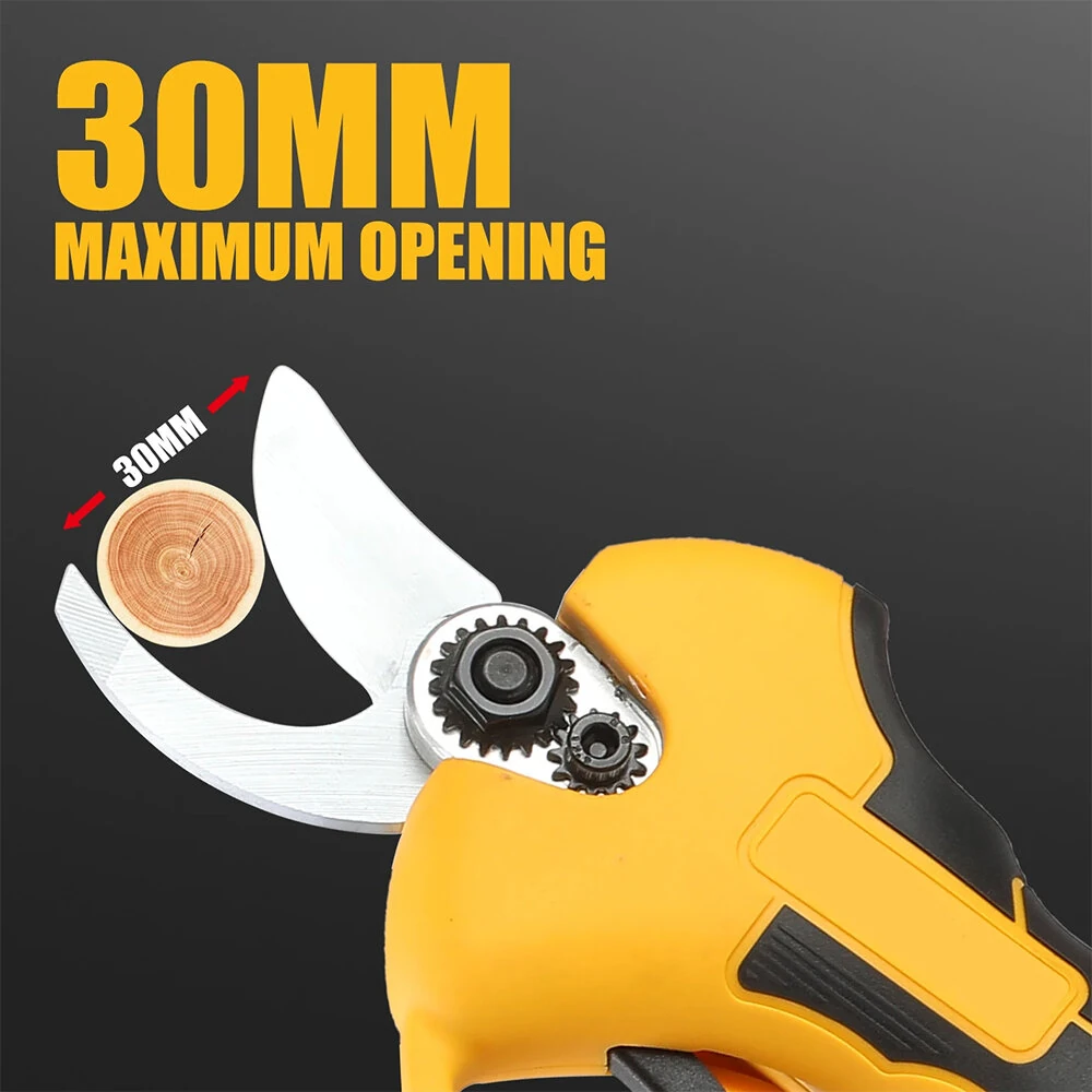 30mm Brushless Rechargeable Wireless Pruning Scissors Efficient Cutting Diameter Portable Electric Tool for Gardening Fruit Trees Potted Plants Safety Switch Quick-Release Blade — view 5