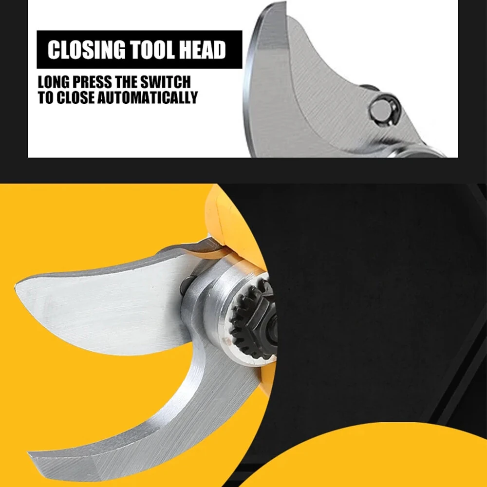 30mm Brushless Rechargeable Wireless Pruning Scissors Efficient Cutting Diameter Portable Electric Tool for Gardening Fruit Trees Potted Plants Safety Switch Quick-Release Blade — view 7