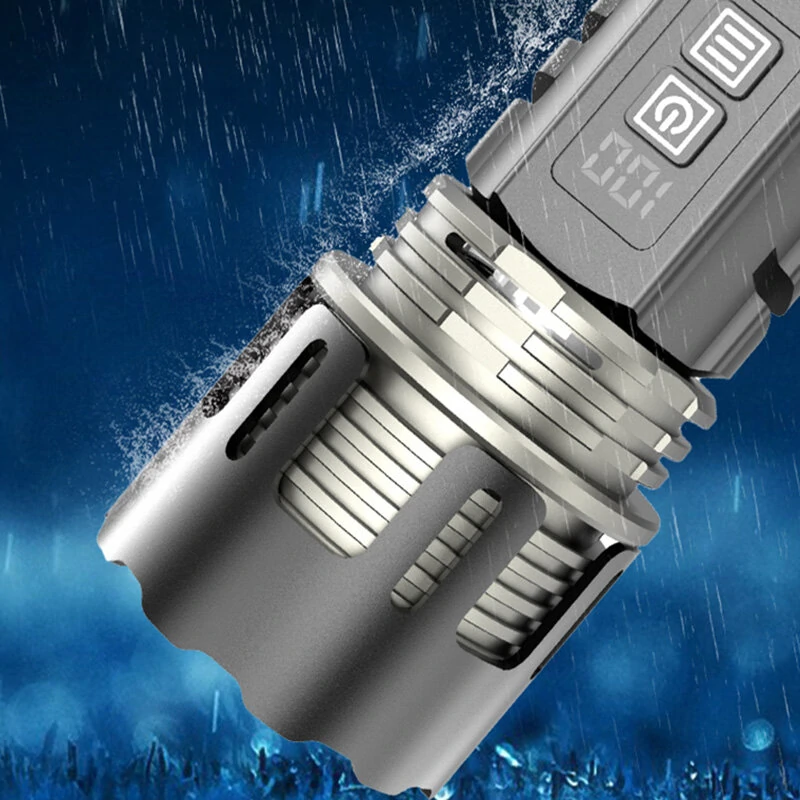 30W LED Powerful Long-Range Flashlight with Multi-Function Zoomable Digital Battery Display Torch — view 7