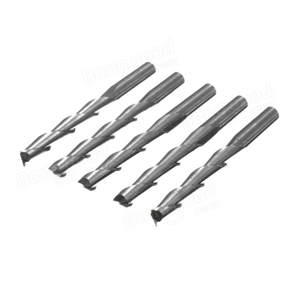 3.175mm Carbide CNC 2 Flute Spiral Bits End Mill Router 22mm CEL — view 6