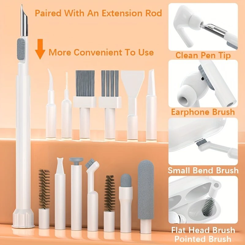 32 In 1 Cleaning Brush Set Multi-function Keyboard Cleaner Cleaning Brush Kit Kit Earplugs PC Laptop Phone Headset Camera — view 4