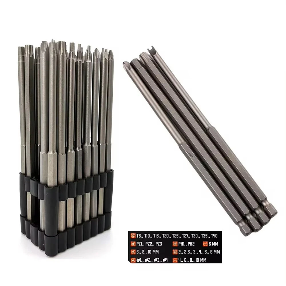 32PCS Set Extended Batch Head Combination Electric Drill Screwdriver Batch Head Irregular Hexagonal Cross One Word Batch Head Carbon Steel — view 2