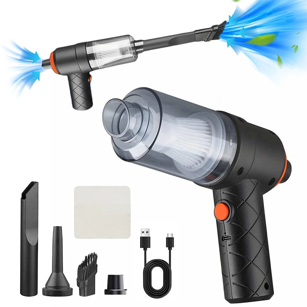 3500Pa Mini Cordless Vacuum Cleaner with Versatile Nozzle High-Speed Turbine Motor 120W Type-C Recharging Handheld Vacuum Cleaner for Home & Car — Pricio