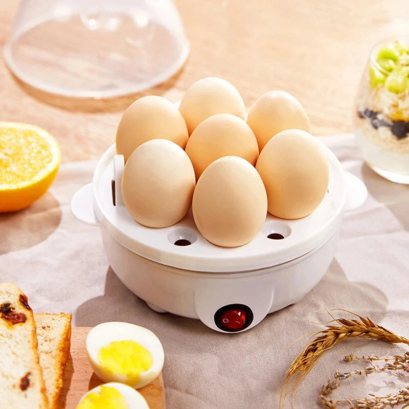 350W Electric Egg Cooker 7 Eggs Capacity 360° Steaming Multifunctional Food-grade Material Quick Heating for Breakfast — view 4