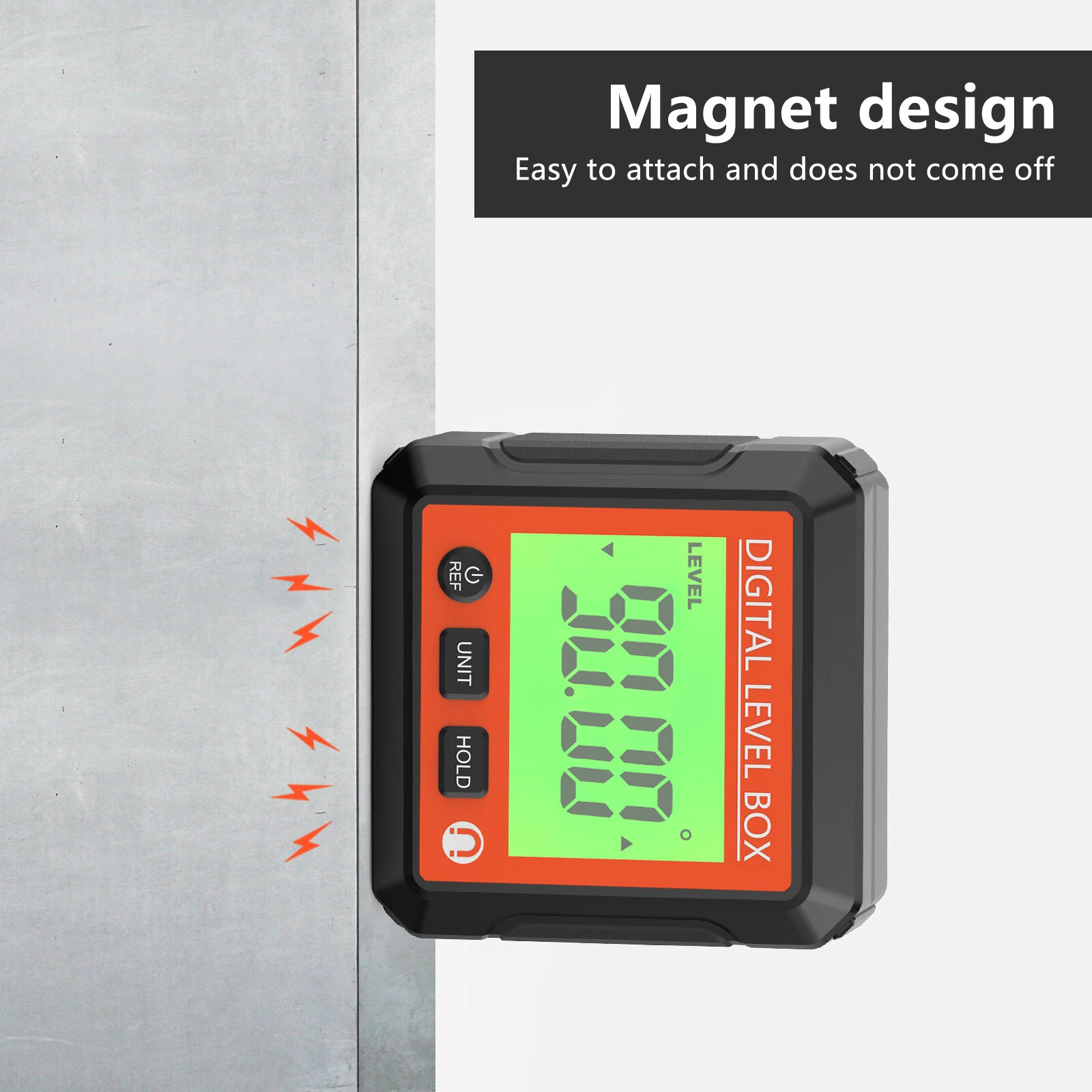 360° Digital Level Angle Gauge Mini Measuring Protractor Inclinometer with Electronic Magnetic Base Backlight Carpenter Tools — view 3