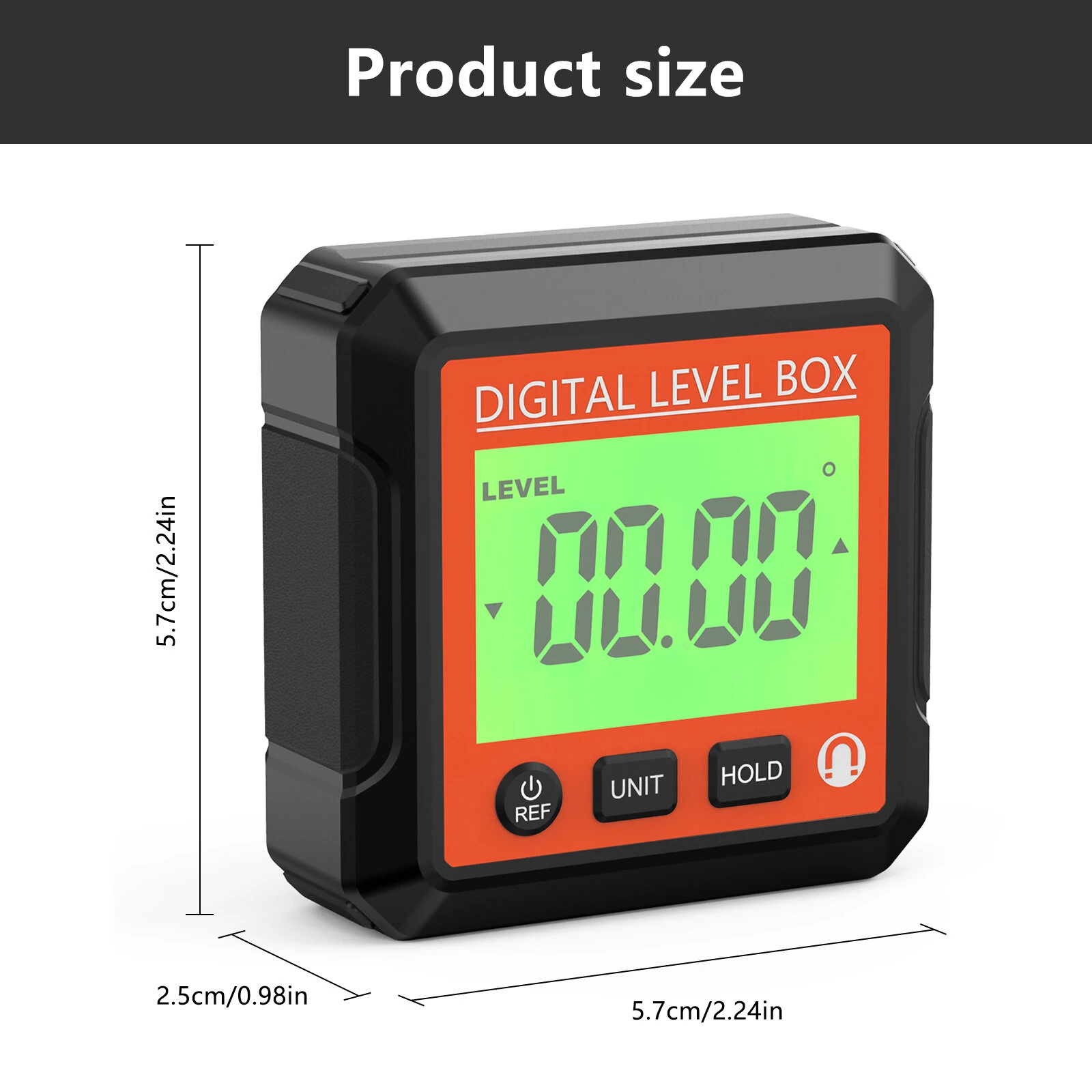 360° Digital Level Angle Gauge Mini Measuring Protractor Inclinometer with Electronic Magnetic Base Backlight Carpenter Tools — view 8