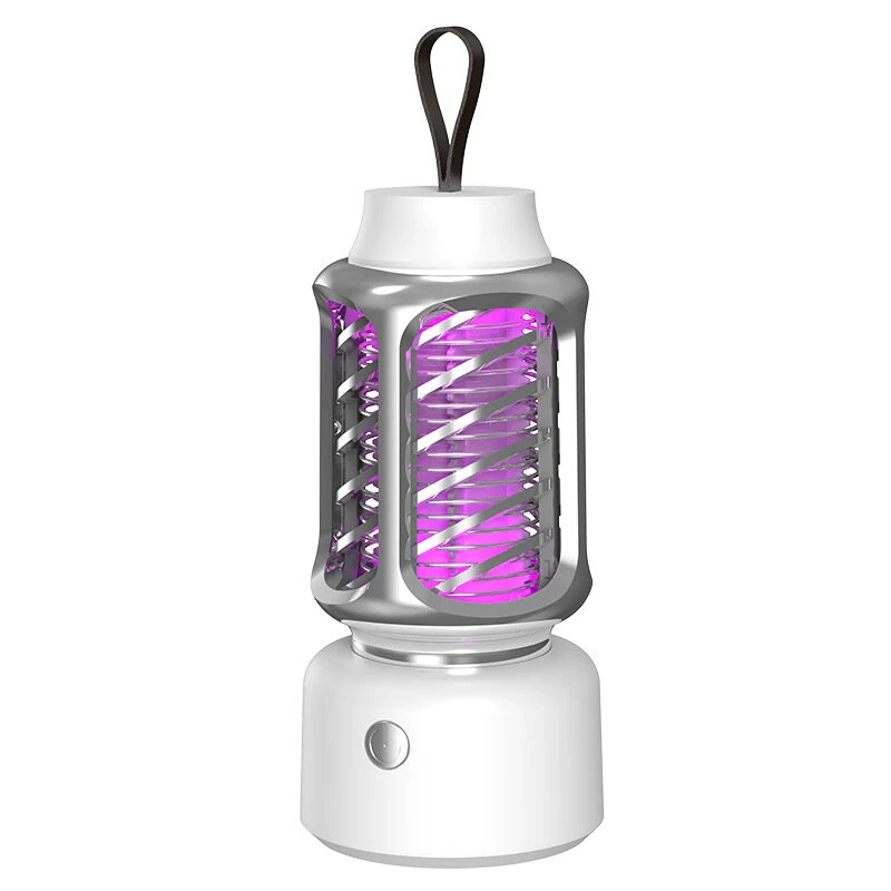 360° Electric Shock Mosquito Killer Lamp USB Charging Portable Household Electric Mosquito Killing Photocatalyst Outdoor Camping Dual Lighting Modes — view 3