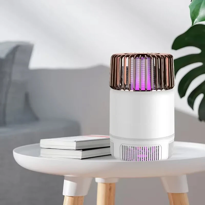 360° Electric Shock Strong Suction Mosquito Killer USB Mosquito Killing Lamp for Home Dormitory Purple Light Mosquito Trap — view 3