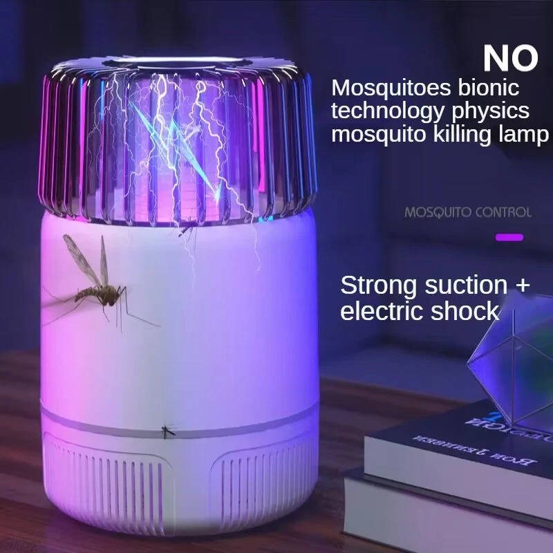 360° Electric Shock Strong Suction Mosquito Killer USB Mosquito Killing Lamp for Home Dormitory Purple Light Mosquito Trap — view 4