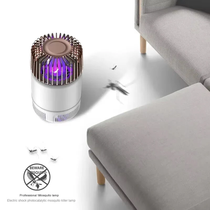 360° Electric Shock Strong Suction Mosquito Killer USB Mosquito Killing Lamp for Home Dormitory Purple Light Mosquito Trap — view 6