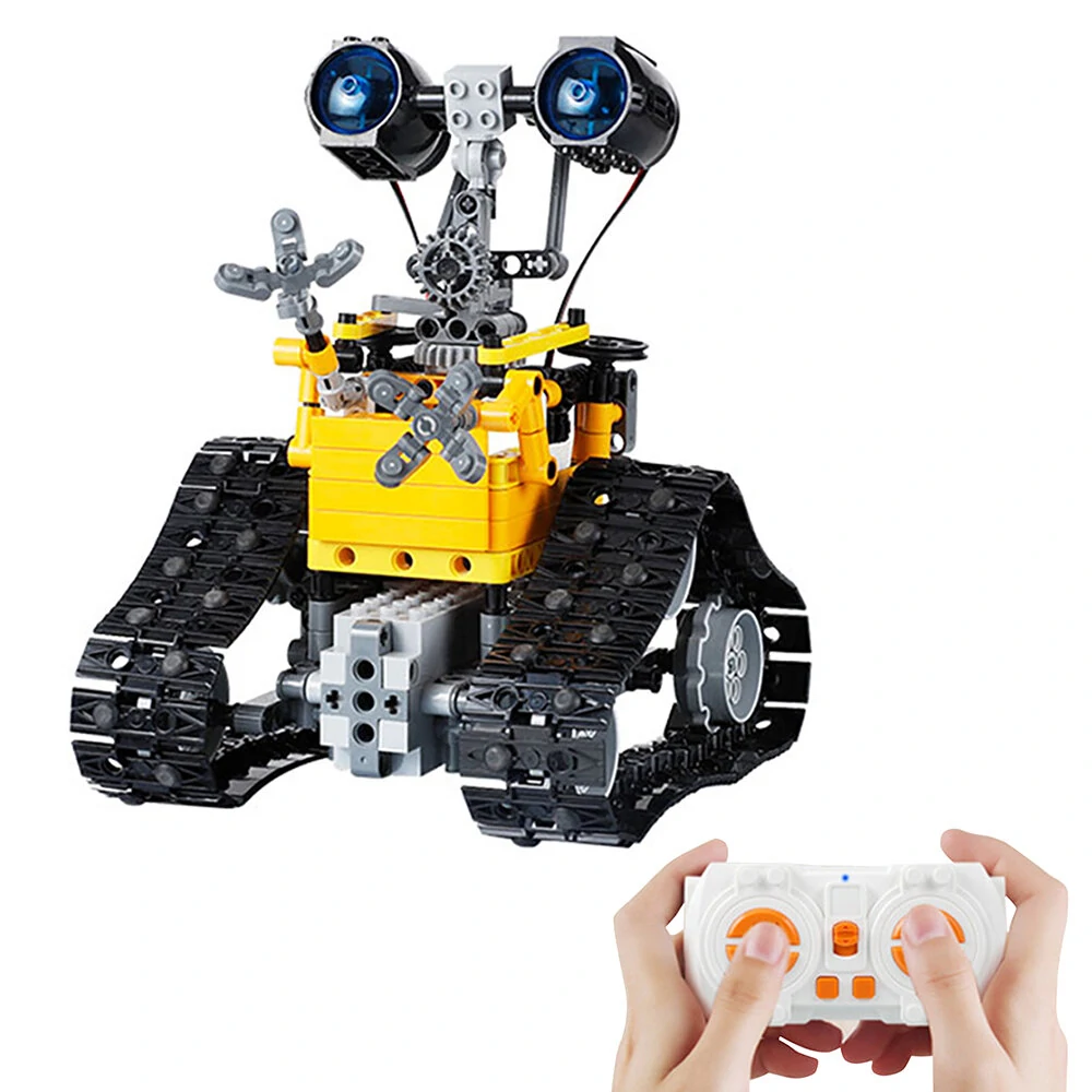 395PCS 2.4GHz Remote Control Assembly Robot Building Blocks Set Educational Intelligent Crawler Car Toys for Children — view 2