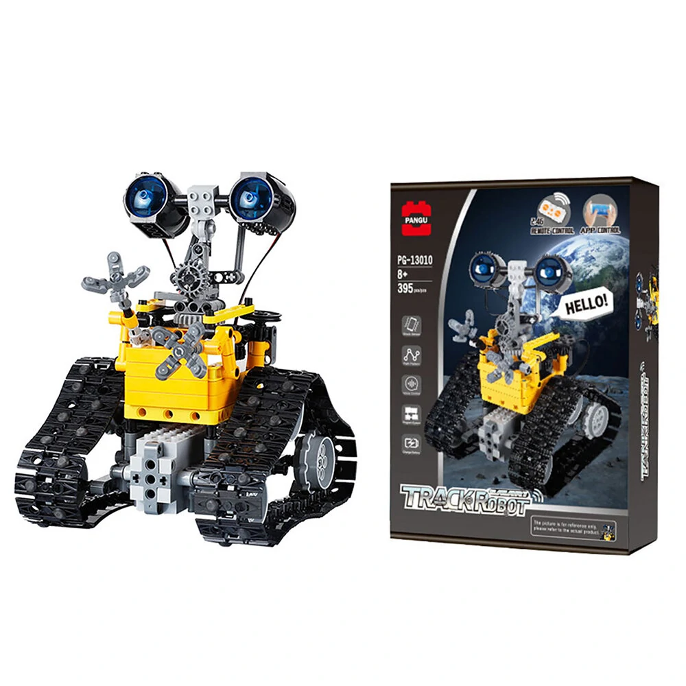 395PCS 2.4GHz Remote Control Assembly Robot Building Blocks Set Educational Intelligent Crawler Car Toys for Children — view 5
