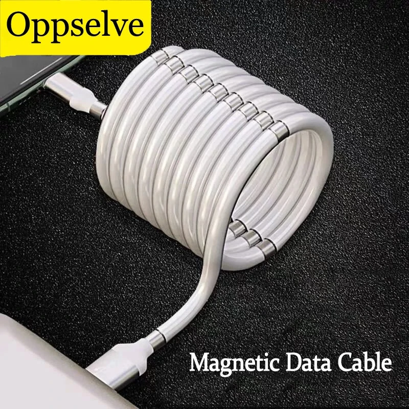 3A USB-A to Type-C Magnetic Stroage Cable Fast Charging Data Transmission Copper Core Line 1M/1.8M Long for iPhone 15 15 Plus for Huawei Pura 70 Ultra for Samsung Galaxy S24 for Xiaomi Civi 4 Pro — view 6