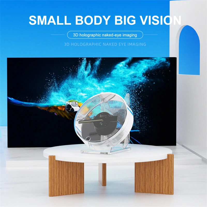 3D Fan Hologram Projector Remote Display Support Images and Video for Placing on Desks, Restaurants, Homes, Etc. to Increase the Fun — view 4