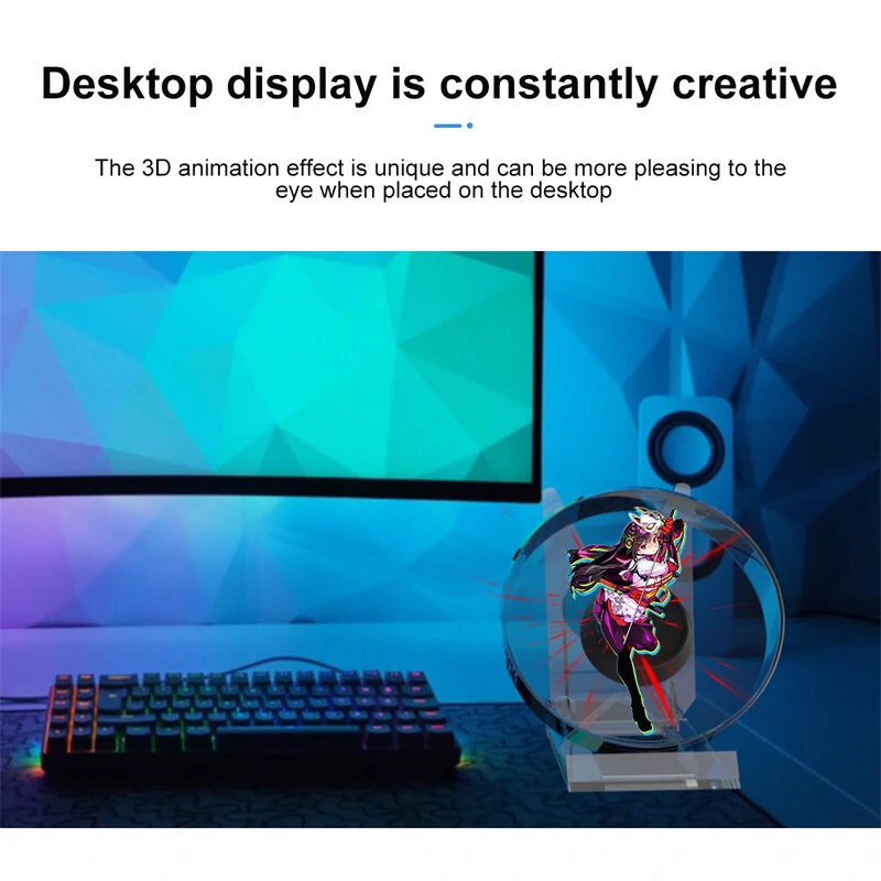 3D Fan Hologram Projector Remote Display Support Images and Video for Placing on Desks, Restaurants, Homes, Etc. to Increase the Fun — view 5