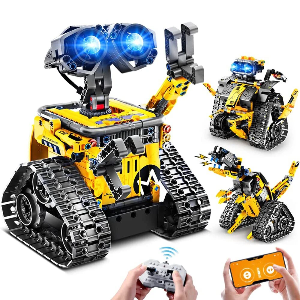3in1 2.4GHz 4CH Technical RC Car Robot Racing Car Building Blocks Remote Control Truck Bricks Gift Toys for Children — view 2