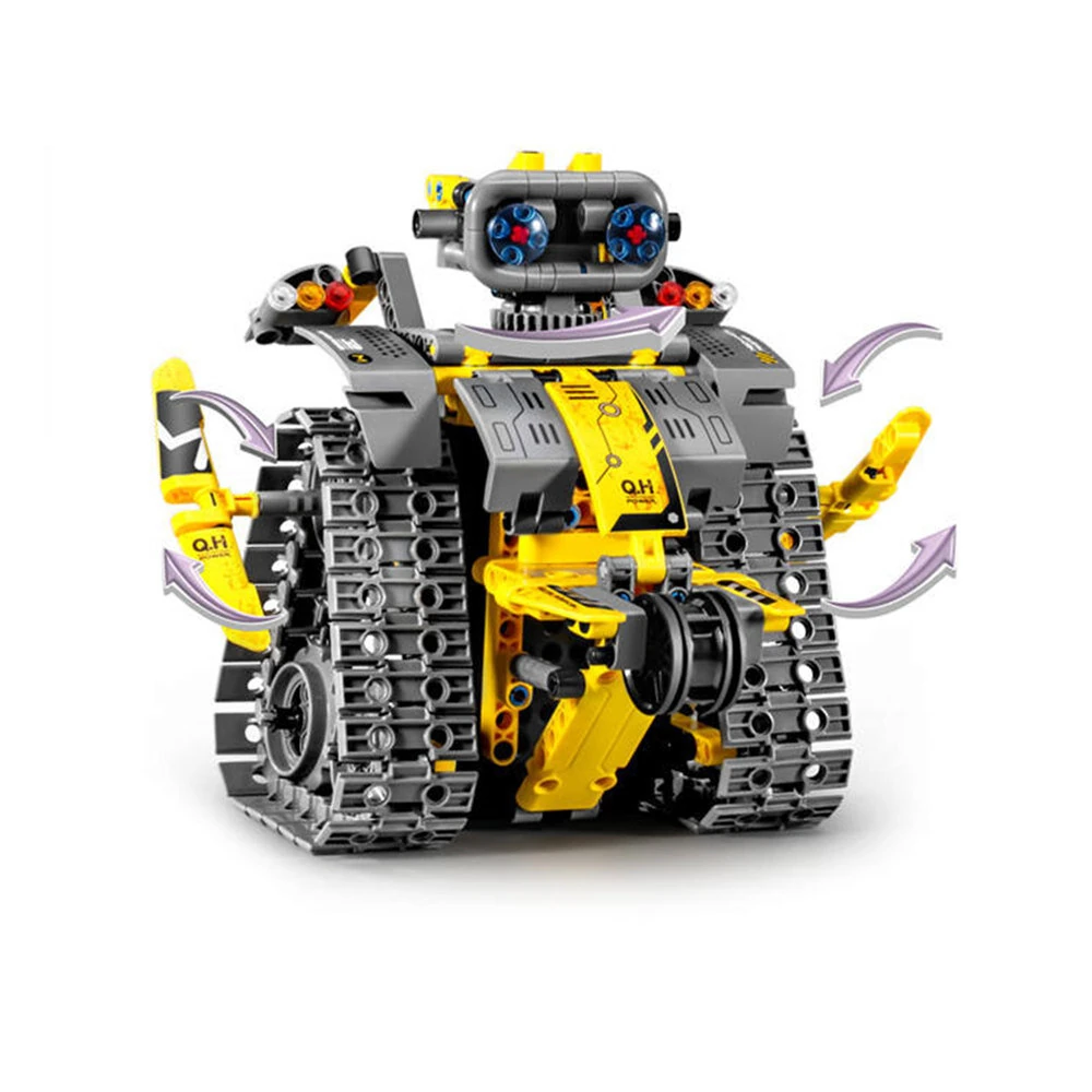 3in1 2.4GHz 4CH Technical RC Car Robot Racing Car Building Blocks Remote Control Truck Bricks Gift Toys for Children — view 5