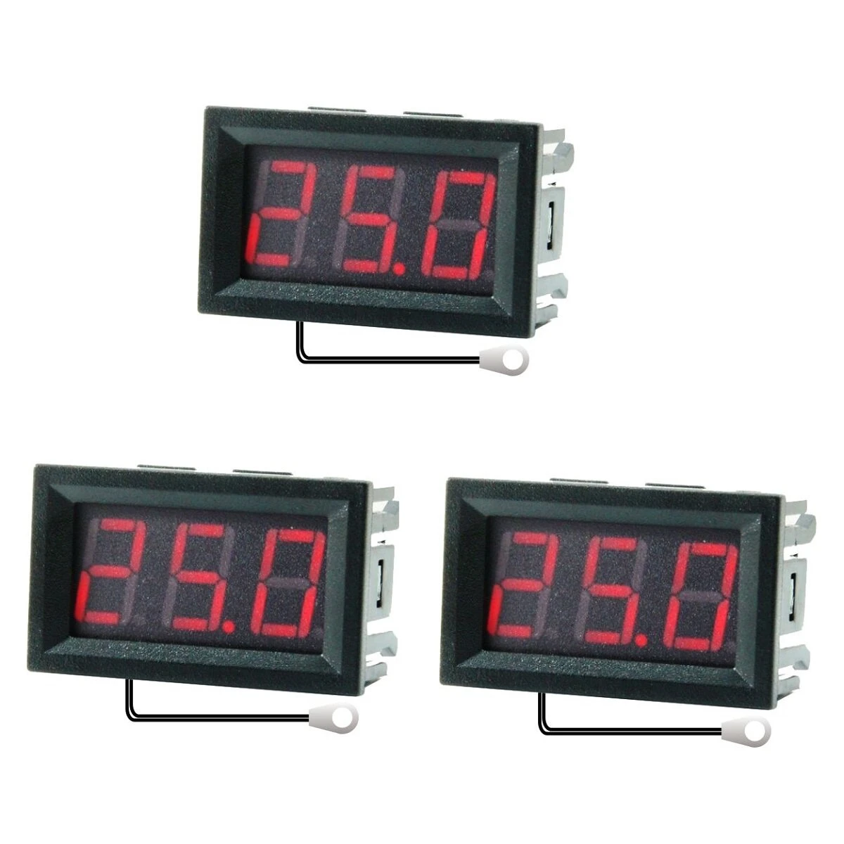 3Pcs 0.56 Inch Mini Digital LCD Indoor Convenient Temperature Sensor Meter Monit