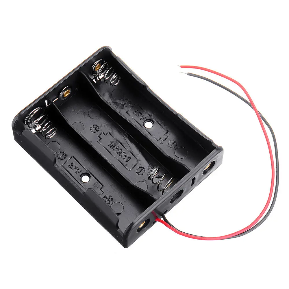3pcs 4 Slots 18650 Battery Holder Plastic Case Storage Box for 4*3.7V 18650 Lithium Battery — view 3