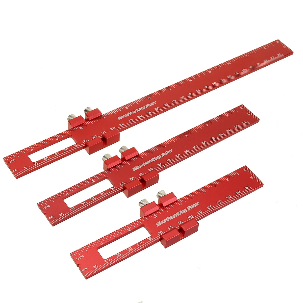 3pcs Aluminum alloy Precision Pocket Ruler Woodworking Positioning Scribing Gauge Carpenter Markinig Ruler — Pricio
