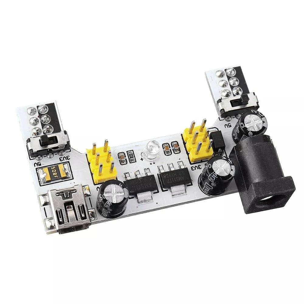 3Pcs MB102 2 Channel 3.3V 5V Breadboard Power Supply Module White Breadboard Dedicated Power Module MB-102 Solderless Bread Board — view 5