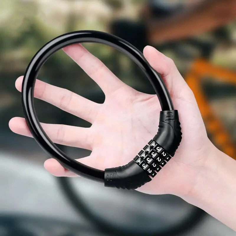 4 Digit Password Cable Lock Anti Theft Combination For Bicycle Motorcycle Scooter — view 3