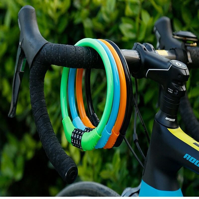 4 Digit Password Cable Lock Anti Theft Combination For Bicycle Motorcycle Scooter — view 7