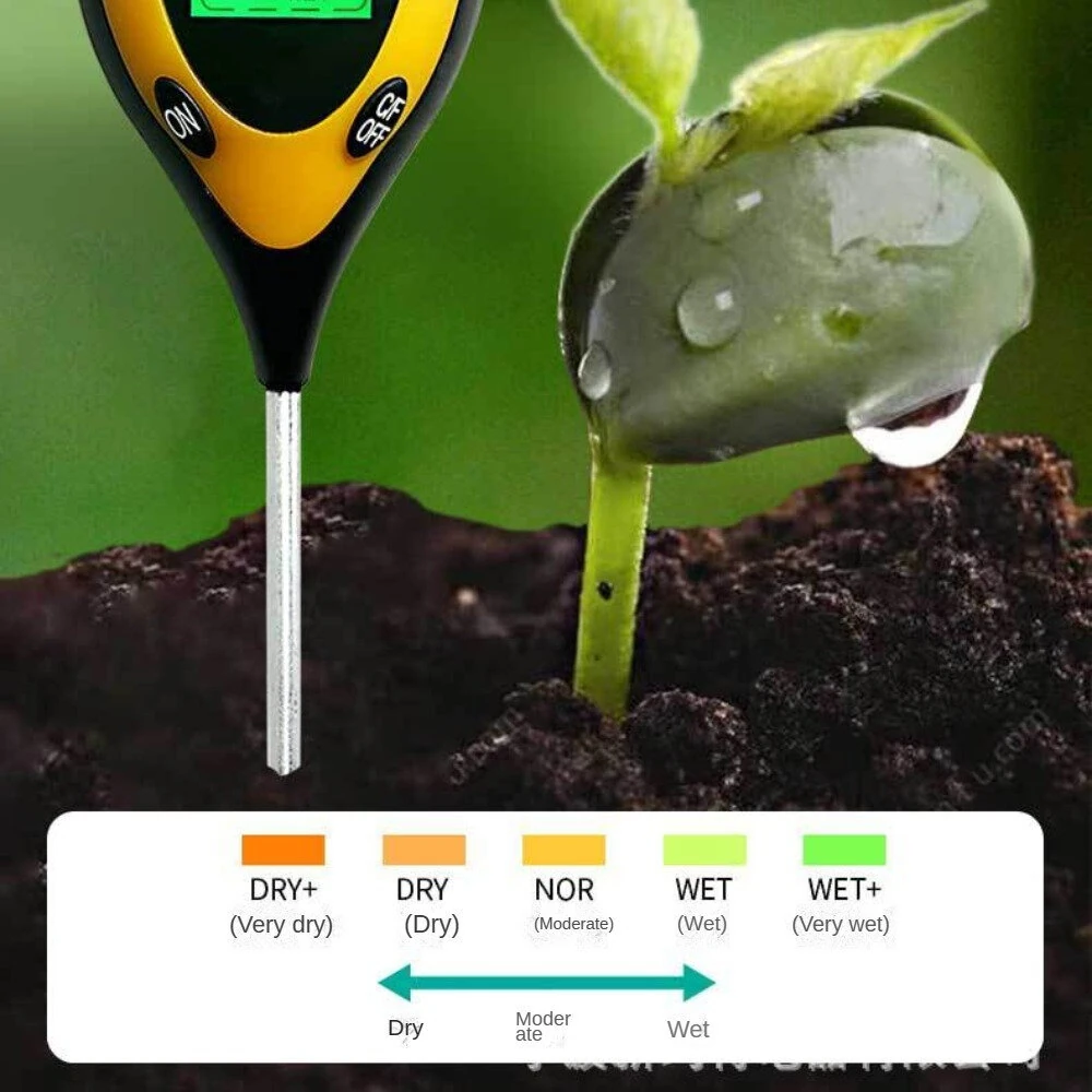 4 in 1 Professional Soil Tester Moisture PH Temperature Sunlight Intensity Meter Digital Display Soil Tests — view 6