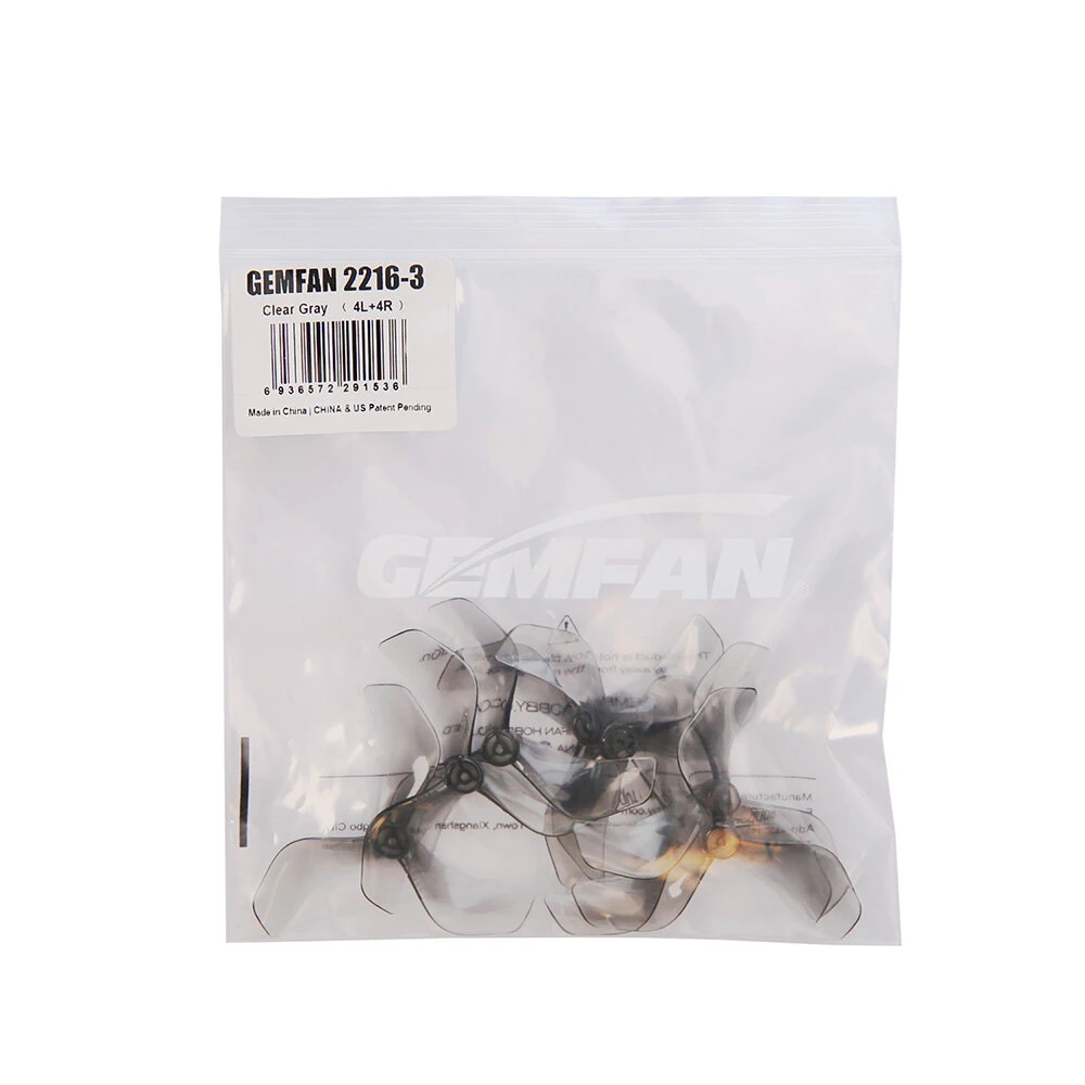 4 Pairs Gemfan 2216 2.2 Inch 3 Blades Propeller 1.5mm Shaft Hole for DJI O3 / O4 Air Unit FPV Racing Drones — view 7