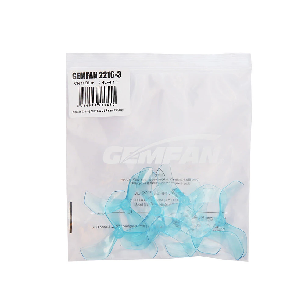 4 Pairs Gemfan 2216 2.2 Inch 3 Blades Propeller 1.5mm Shaft Hole for DJI O3 / O4 Air Unit FPV Racing Drones — view 8