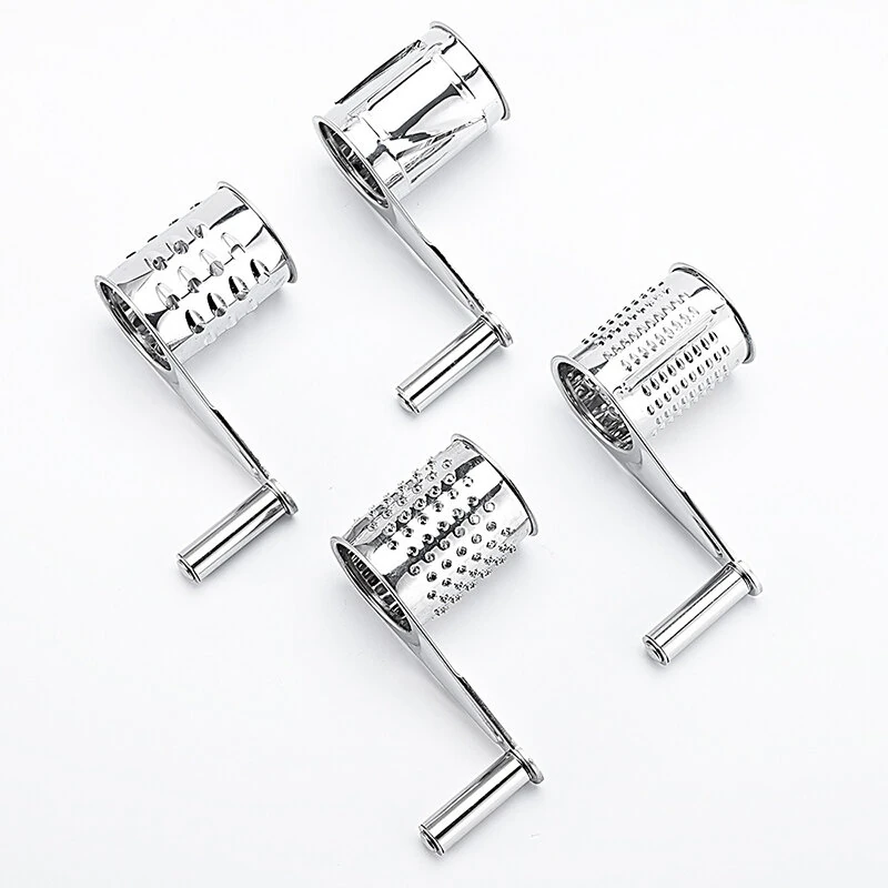 4 PCS Handheld Stainless Steel Rotary Cheese Grater Kitchen Tool Garlic Carrot Cutter Slicer Shredder Grinder — view 8