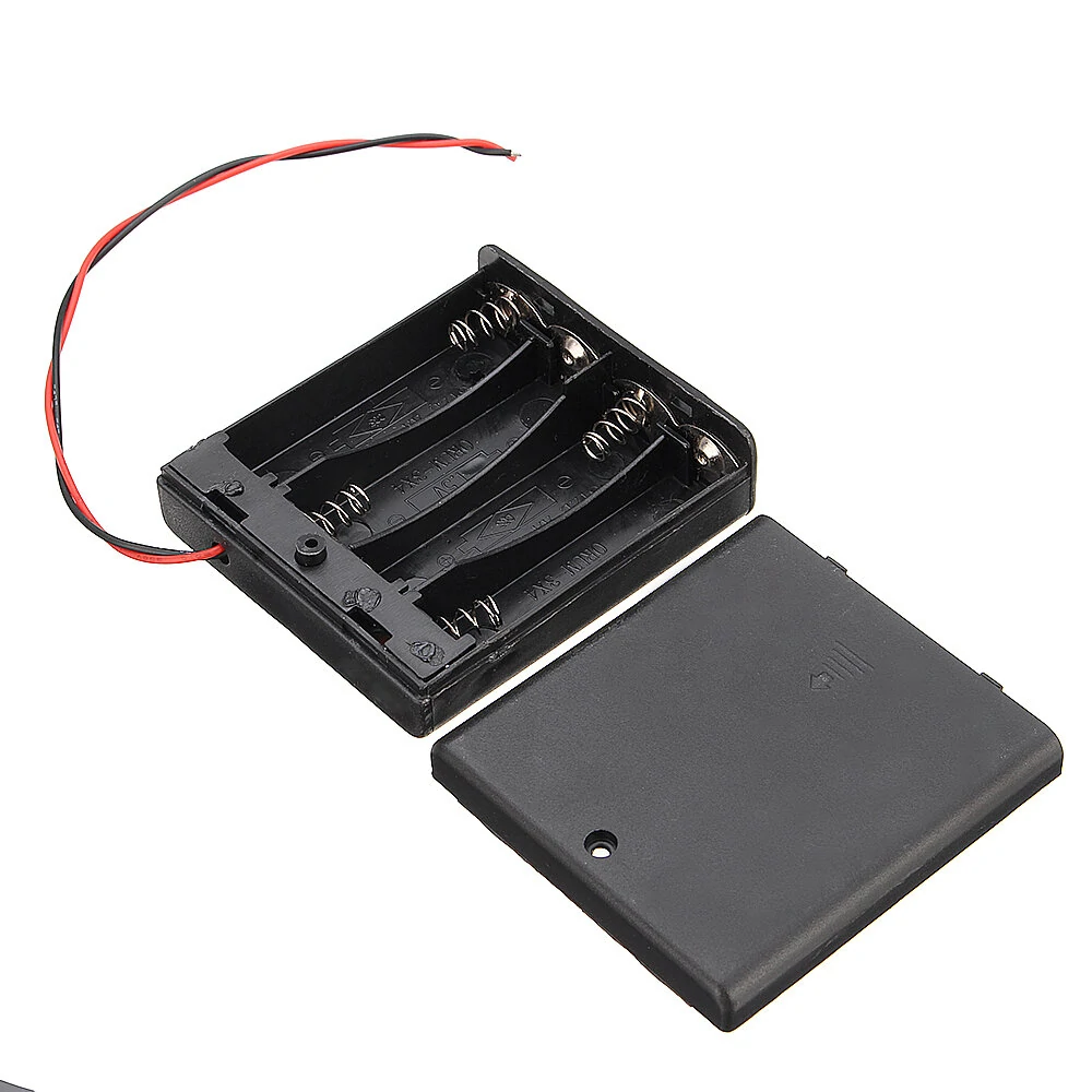 4 Slots AA Battery Box Battery Holder Board with Switch for 4xAA Batteries DIY k — view 2