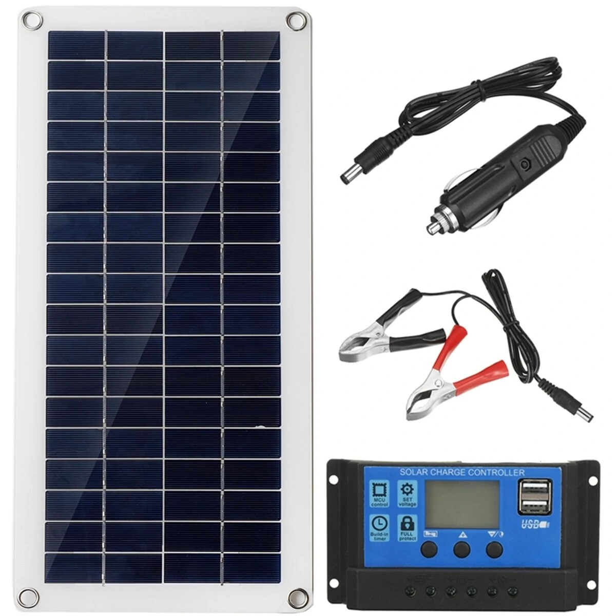 40W 12V Solar Panel Kit 60A/100A Battery Charger Controller Camping RV Caravan Boat — Pricio