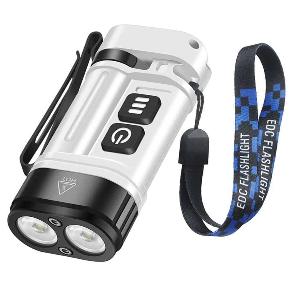410LM Aluminum Alloy EDC Keychain Flashlight Built-in 14500 Battery High Power LED Torch USB Rechargeable Portable Magnetic Clip Light — view 2